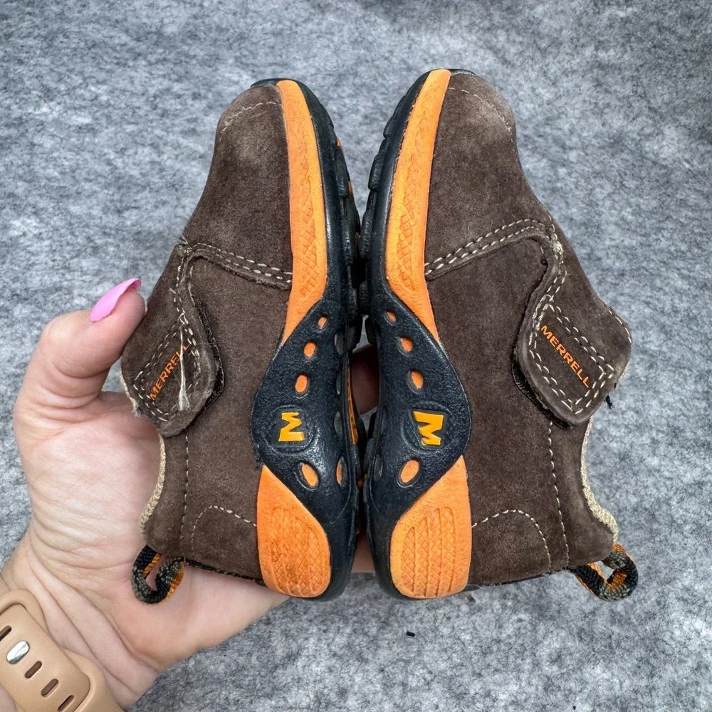 Merrell Jungle Moc Sport Casual Shoes Toddler Size 5C Brown Suede Hook & Loop